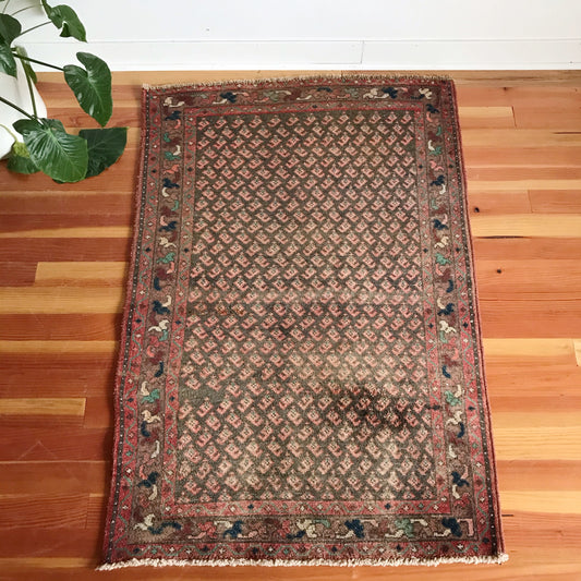 "EMMA" Vintage Hand-knotted Rug (3.4 x 4.9)