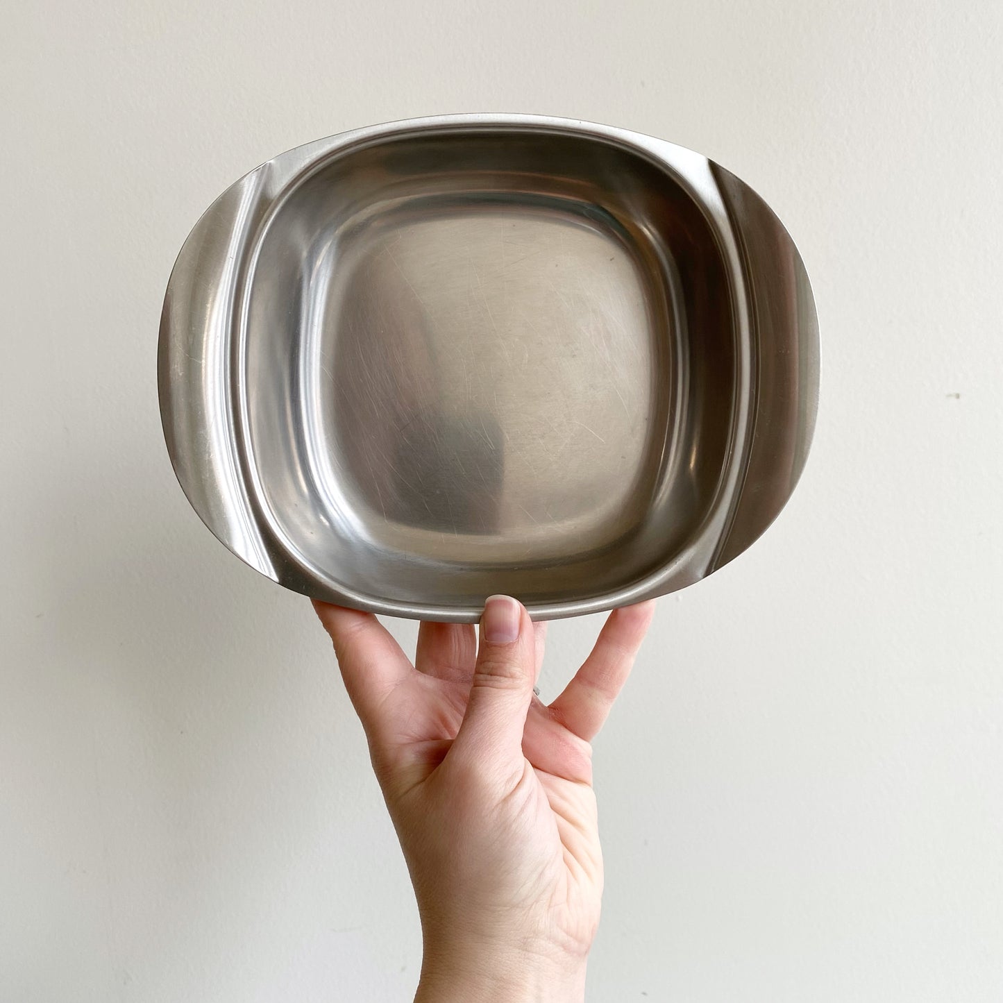 Vintage Stainless Steel Serving Dish, Sweden