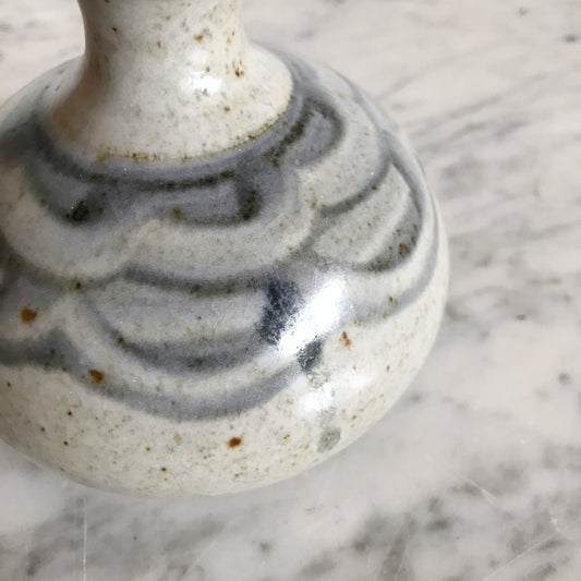 Vintage Blue Wave Pottery Vase