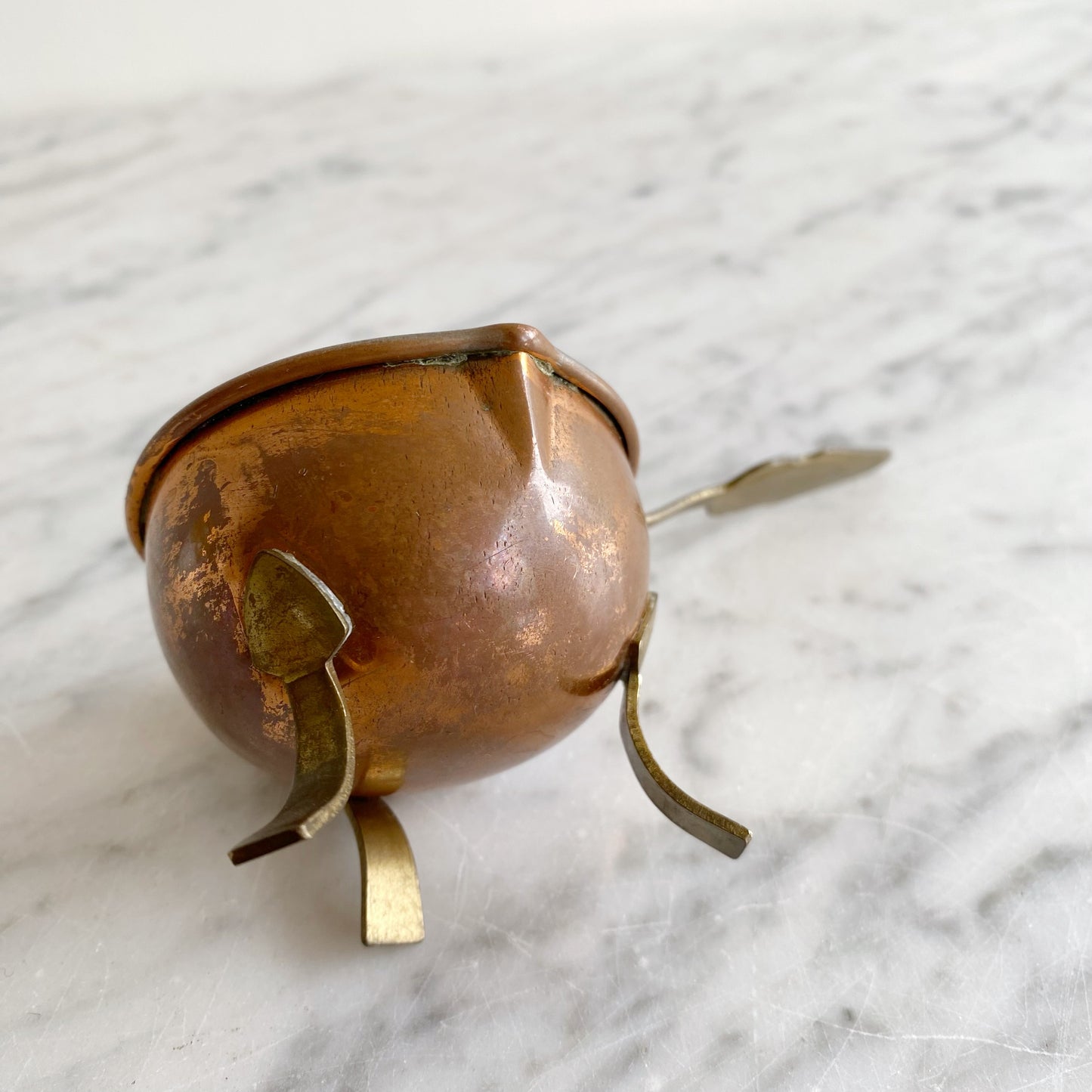 Pair of Vintage Copper Footed Cups