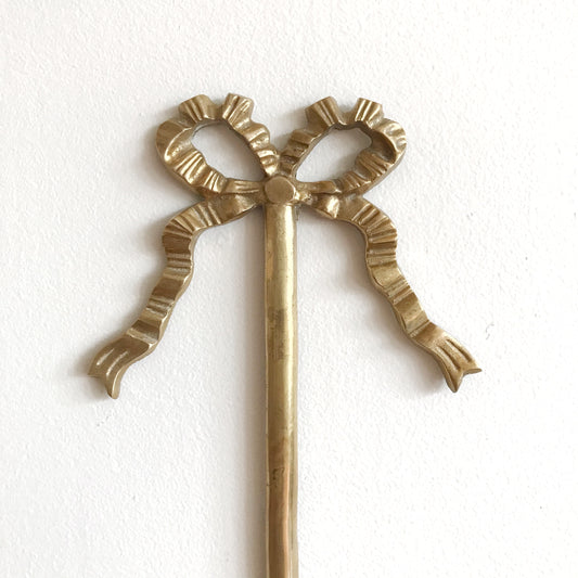 XL Double Brass Wall Candle Sconce with Bow