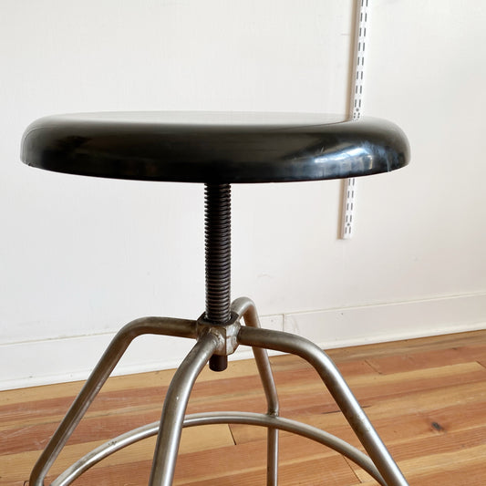 Vintage Industrial Stool, Adjustable Height