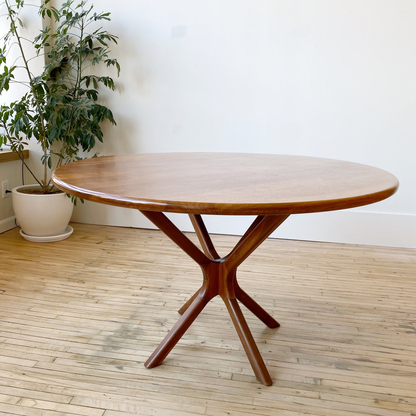 48” Vintage Walnut Dining Table