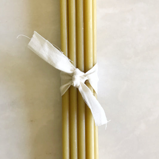 Bundle of 10” Beeswax Candles, 12 ct