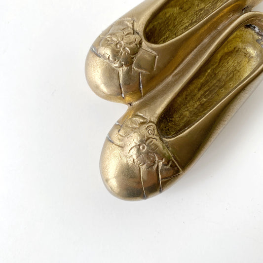 Vintage Brass Ballerina Slippers