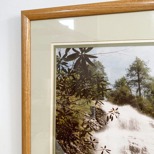 Large-scale Vintage Waterfall Photograph (23x27)