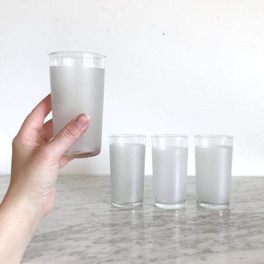Set of 4 Medium Frosted Glasses