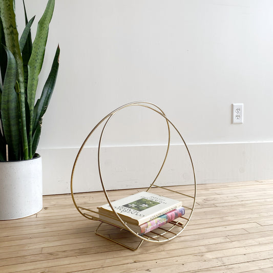 Vintage Brass “Hoop” Magazine Holder