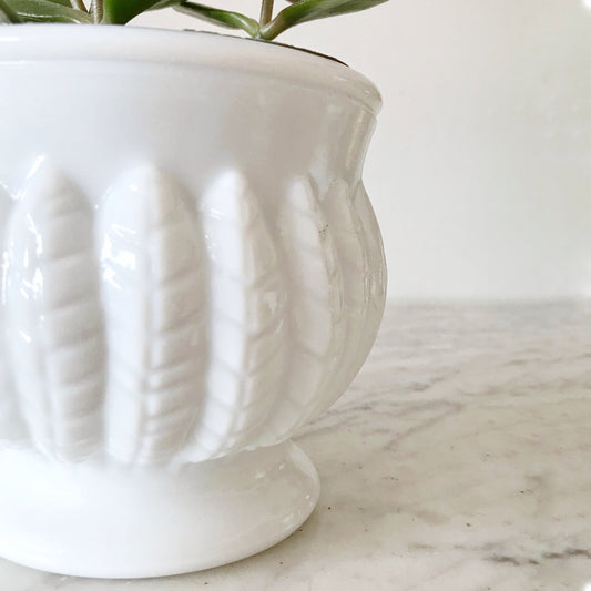 Vintage Milk Glass Planter
