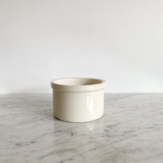 Small Vintage Crock, Ivory