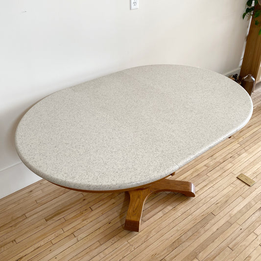 Early 2000’s Oak + Corian Dining Table
