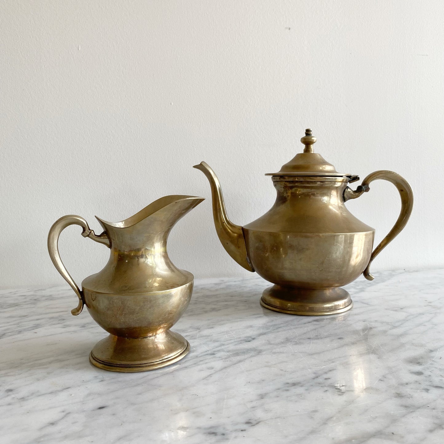 Large Vintage Brass Teapot, Mexico