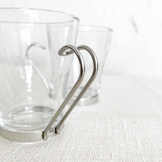 Pair of Italian Glass Coffee Cups