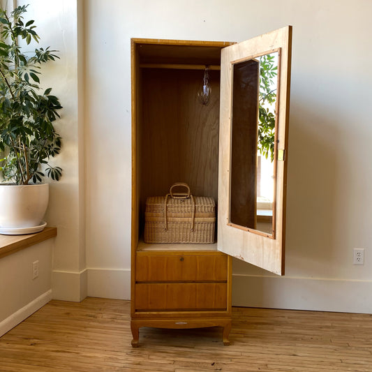 Vintage Wooden Wardrobe Cupboard