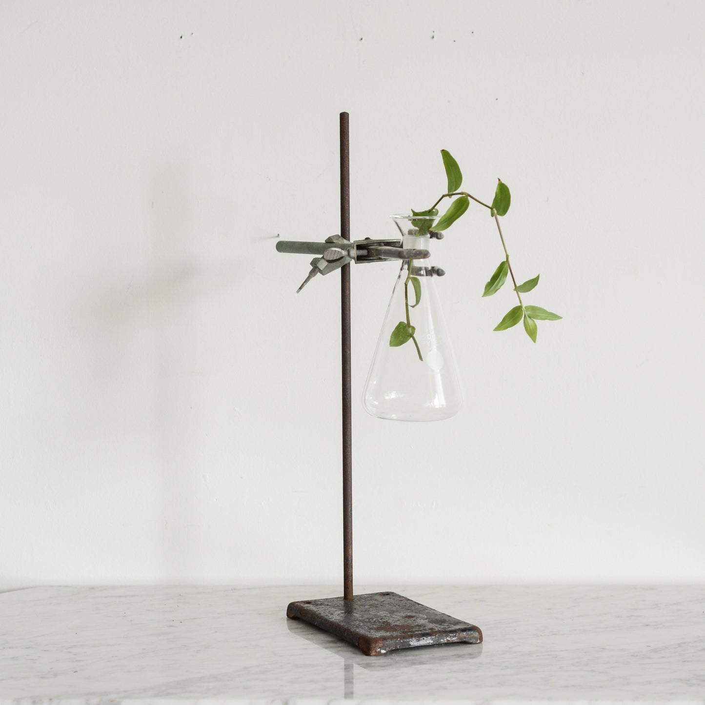 Vintage Industrial Science Beaker + Stand