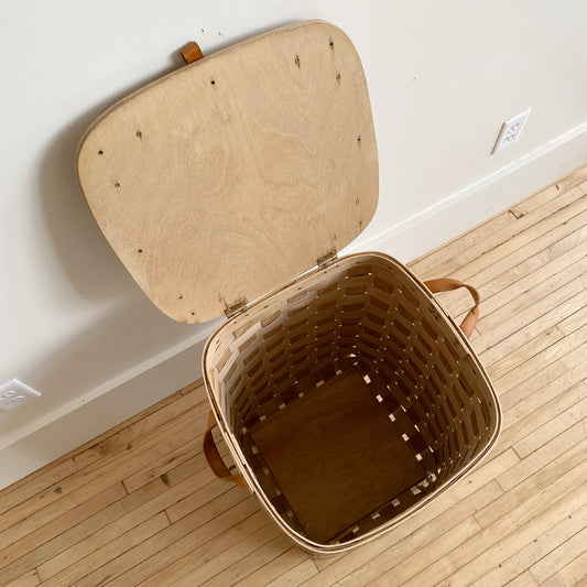 XXL Handcrafted Basket / Hamper with Lid