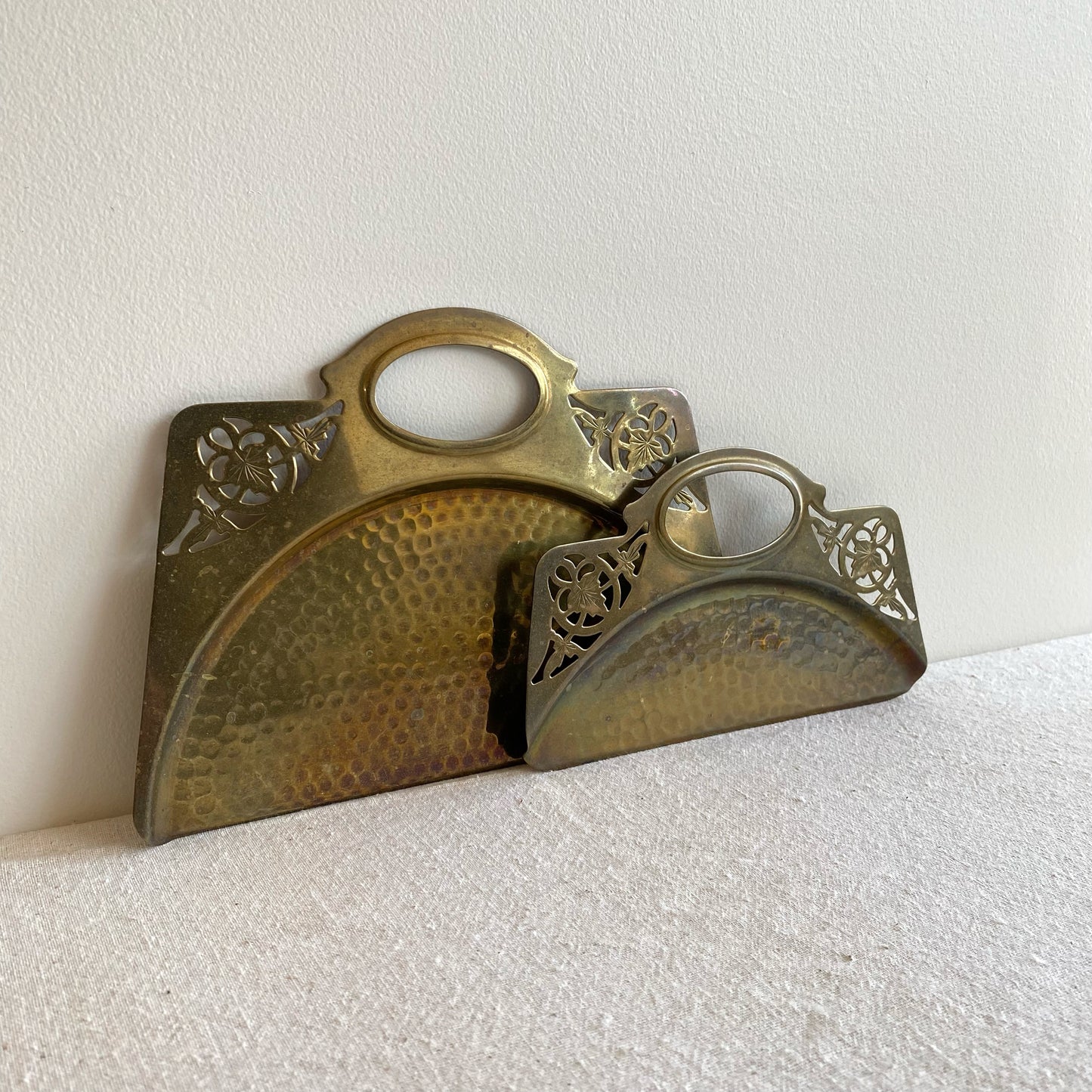 Vintage Brass Crumb Catcher Set