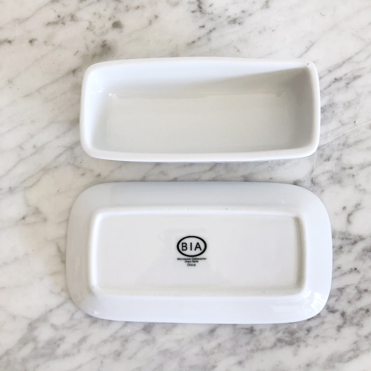 Simple White Ceramic Butter Dish