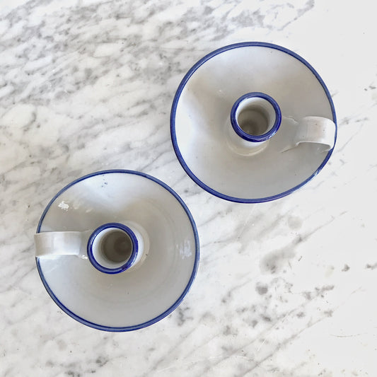 Pair of Jamestown Pottery Candlestick Holders