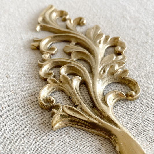 Vintage Leafy Solid Brass Hook