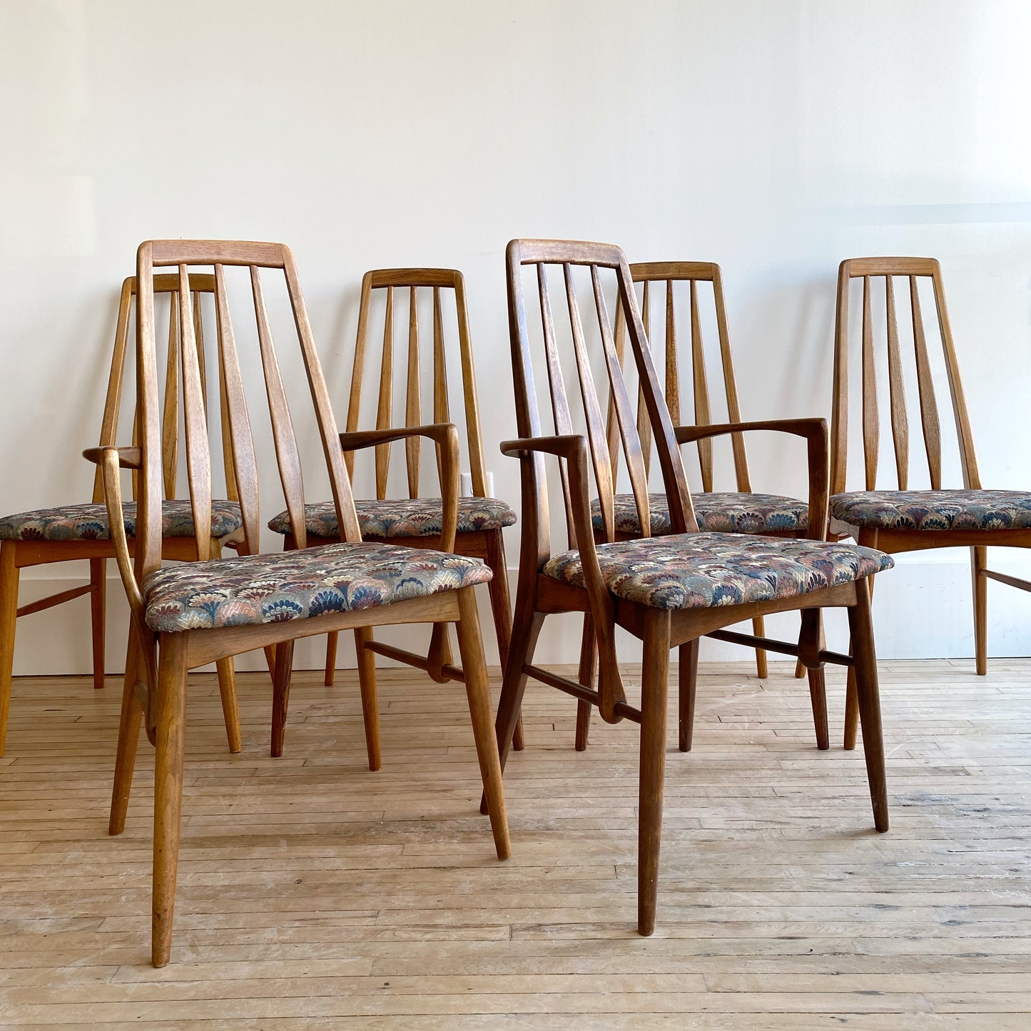 S/6 Vintage Danish "Eva" Dining Chairs