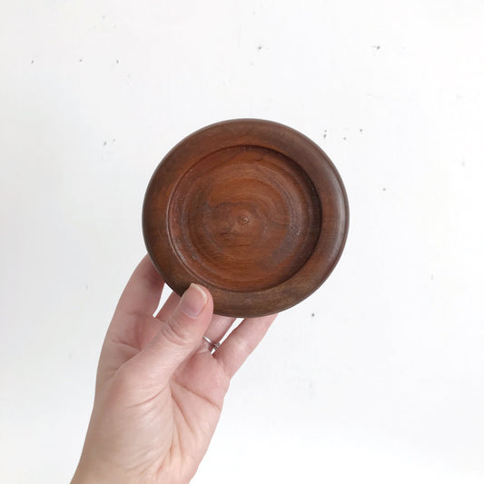 Vintage Wooden Pillar Candle Holder