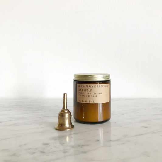 Petite Vintage Brass Candle Snuffer