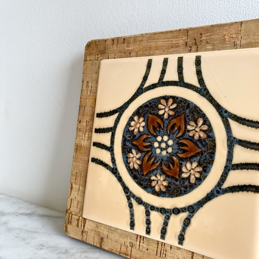 Vintage Tile + Cork Trivet, Portugal