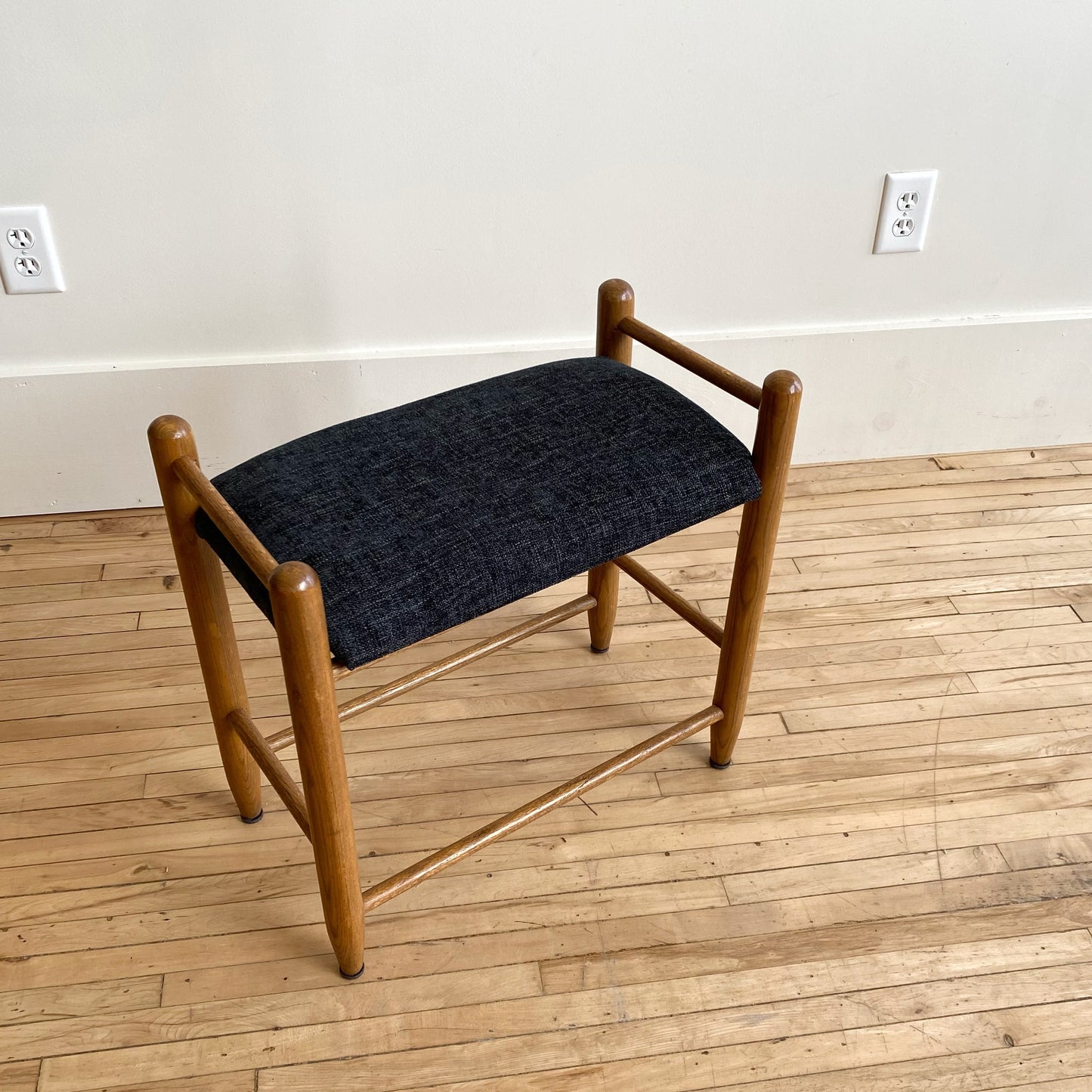 Vintage Modern Upholstered Stool