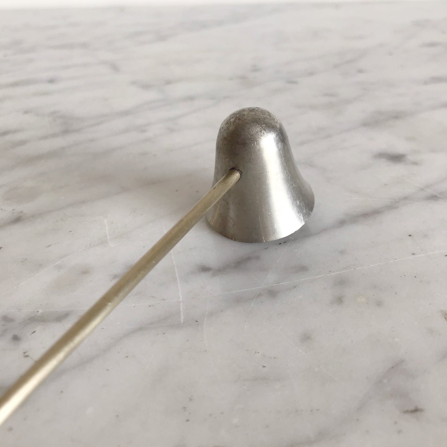 Vintage Silver & Wood Candle Snuffer