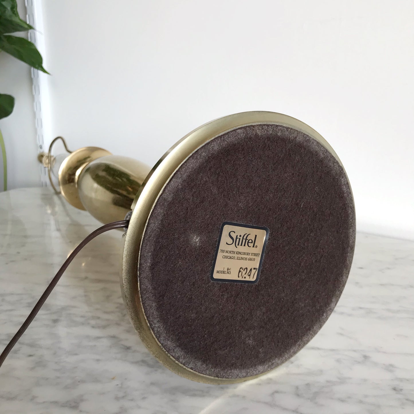 Vintage Stiffel Table Lamp with Shade