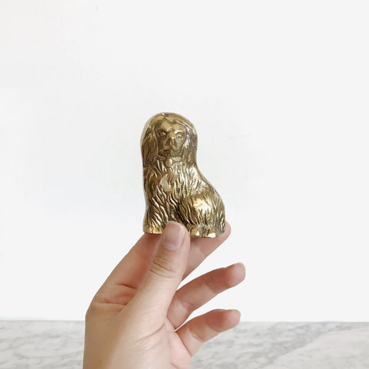 Vintage Brass Staffordshire Dog