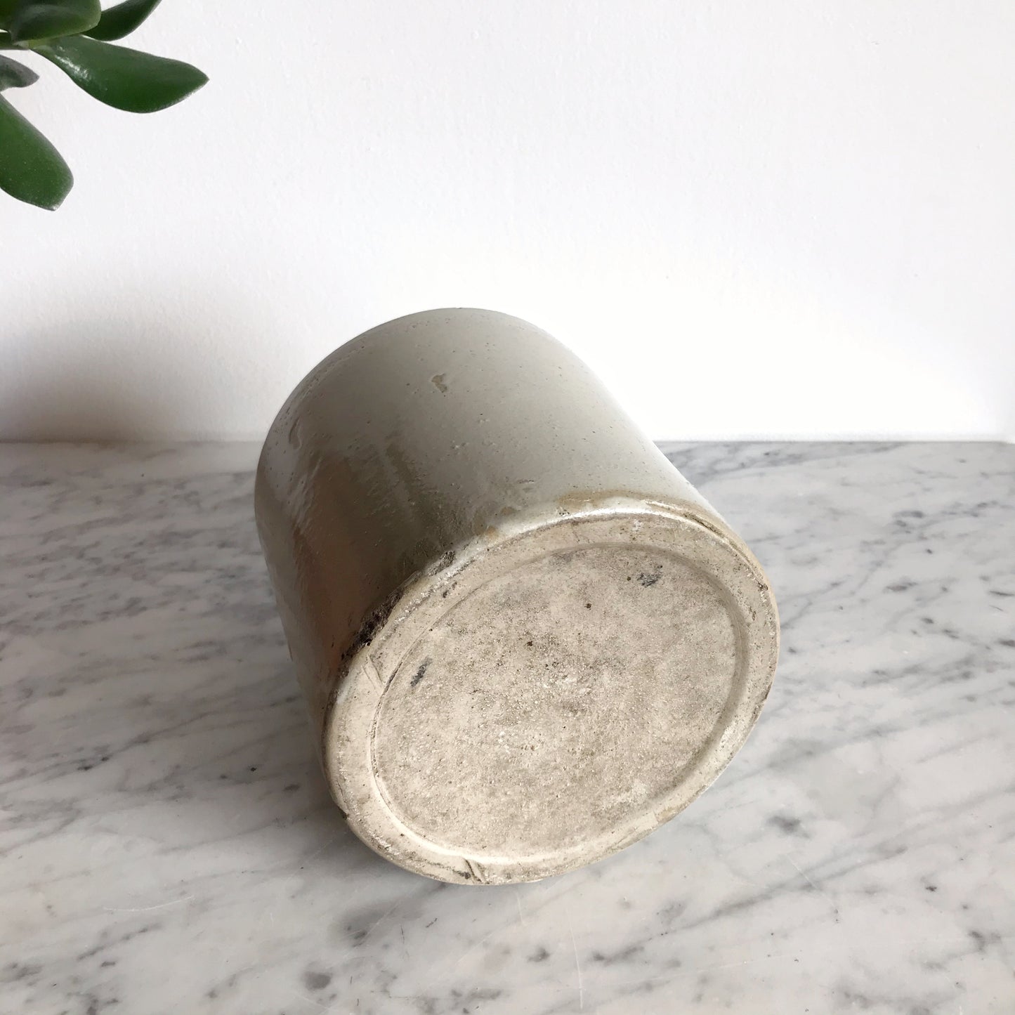 Simple Vintage Stoneware Jug with Handle