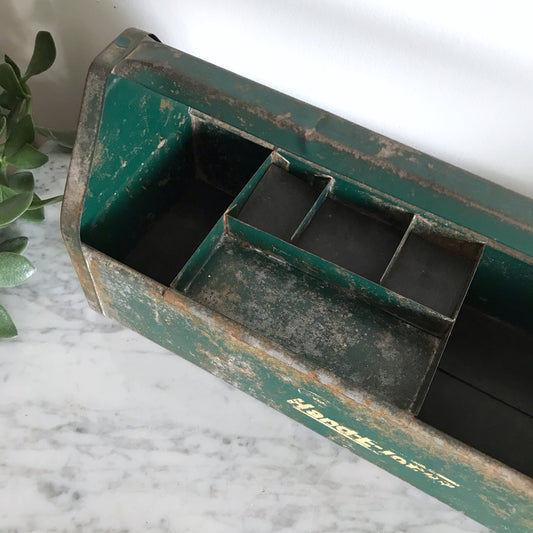 Vintage Industrial Metal Toolbox