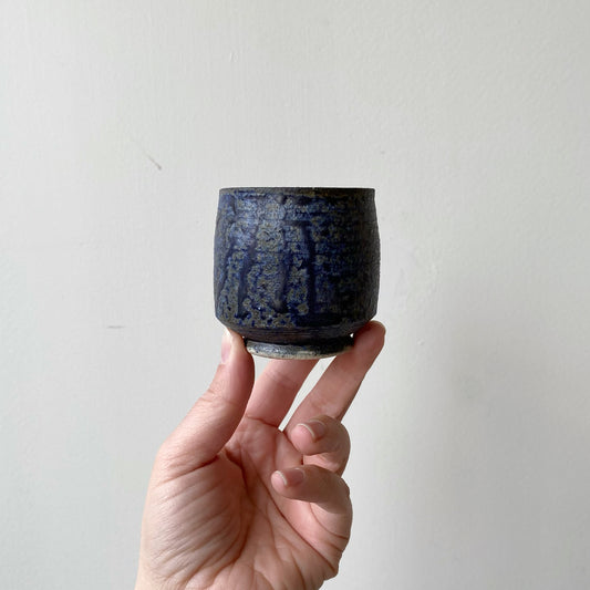 Set of 4 Vintage Pottery Cups, Ink