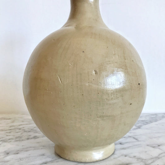 Large Clay Vessel Vase, Bisque