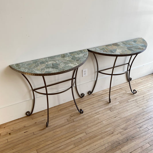Found Iron + Stone Console Table, Choose