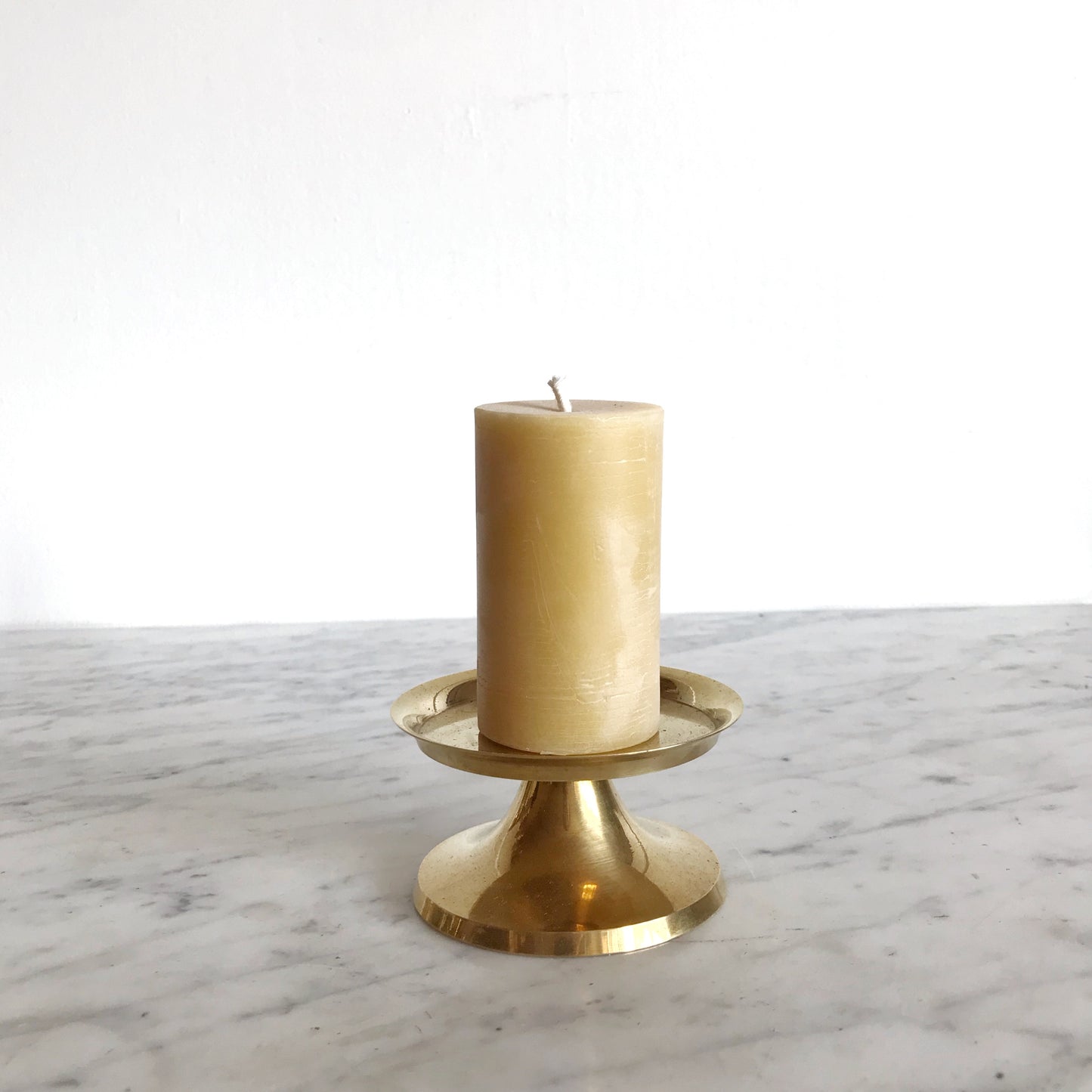 Vintage Brass Pillar Holder