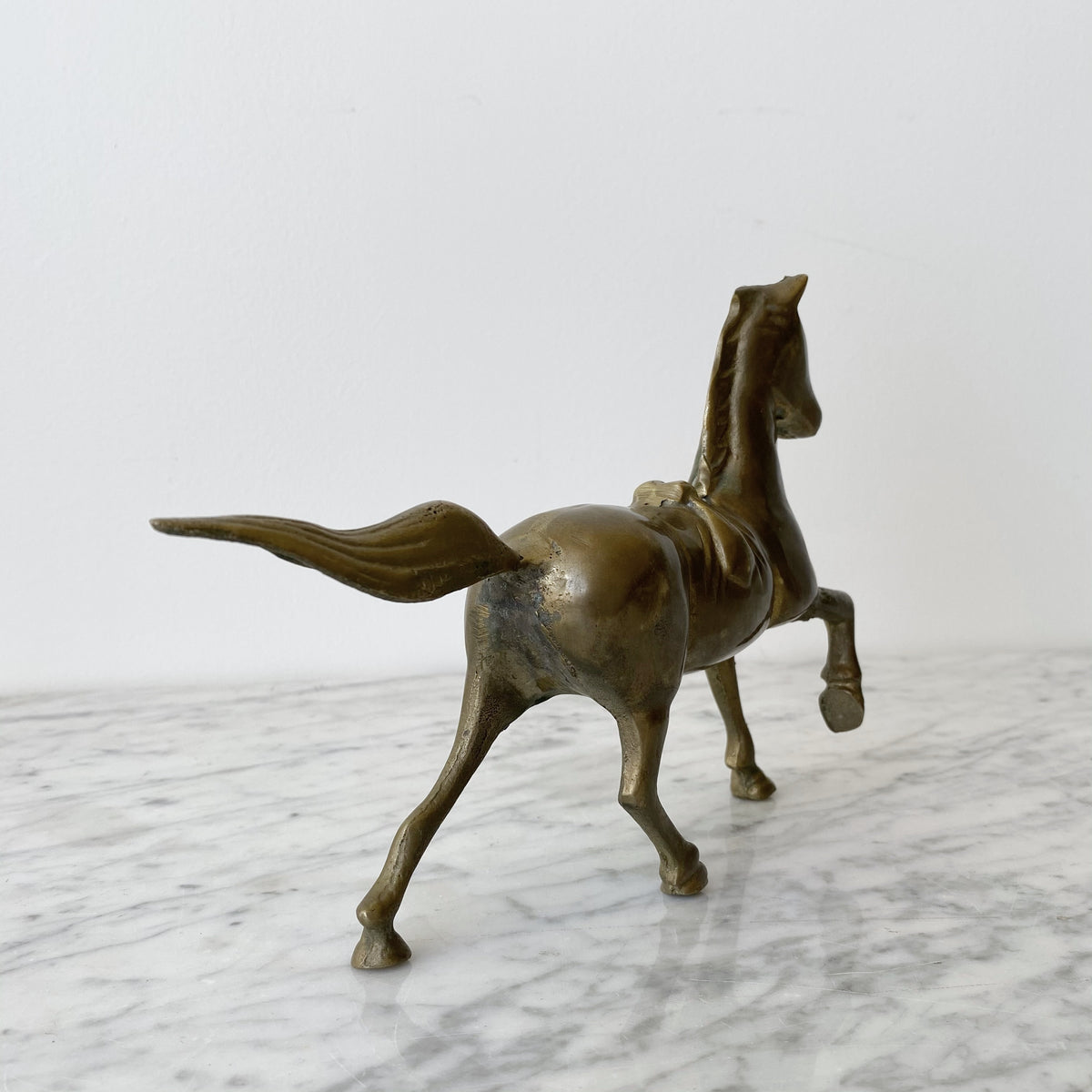 Vintage Brass Horse Statue