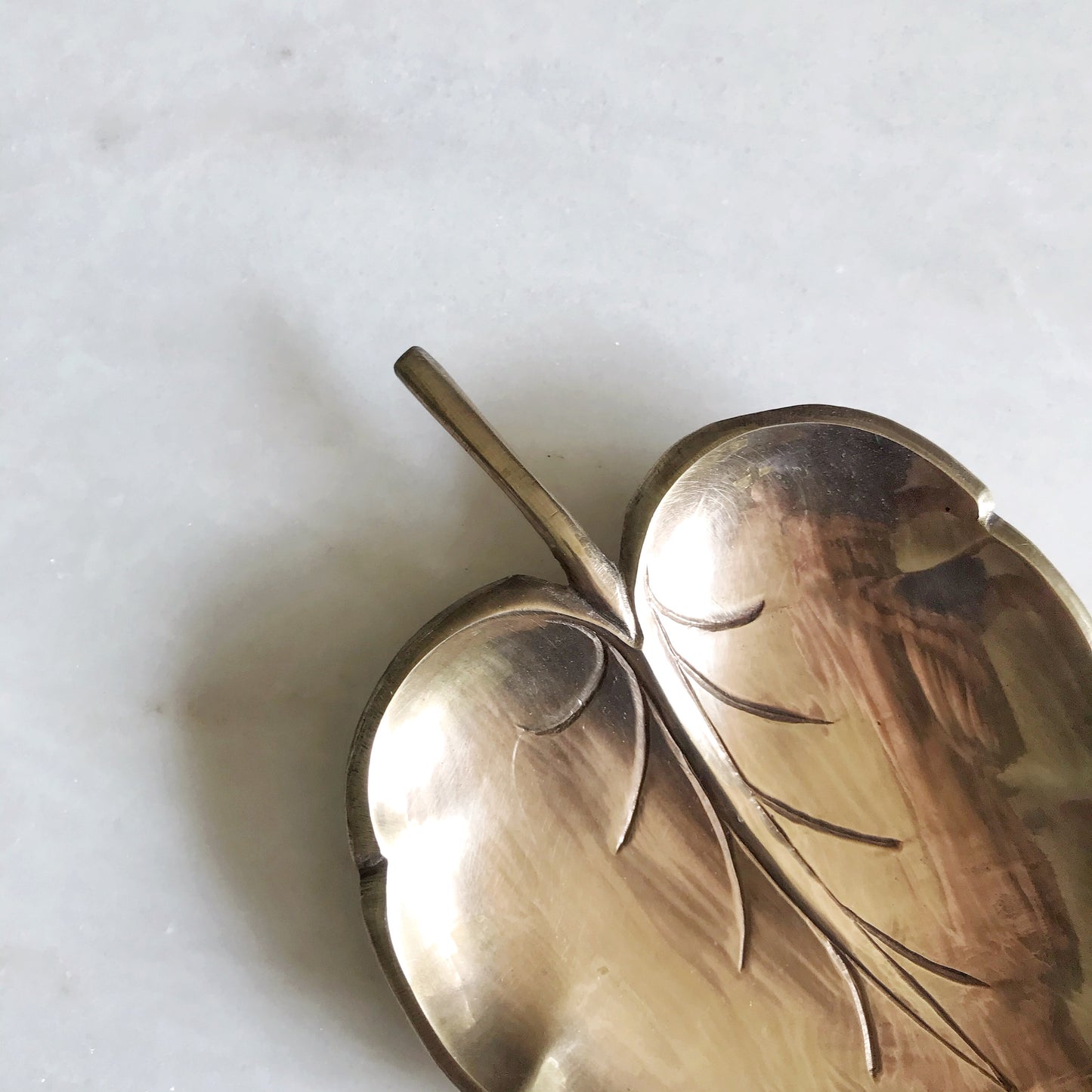 Vintage Brass Leaf Dish / Tray