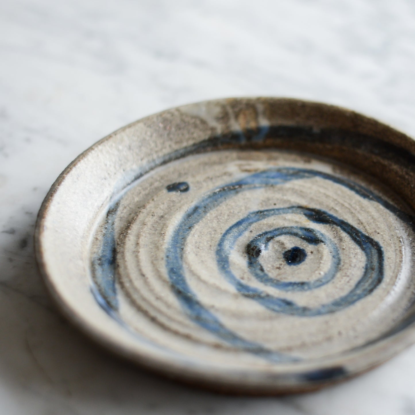 Vintage Hand-painted Pottery Plate, 7”