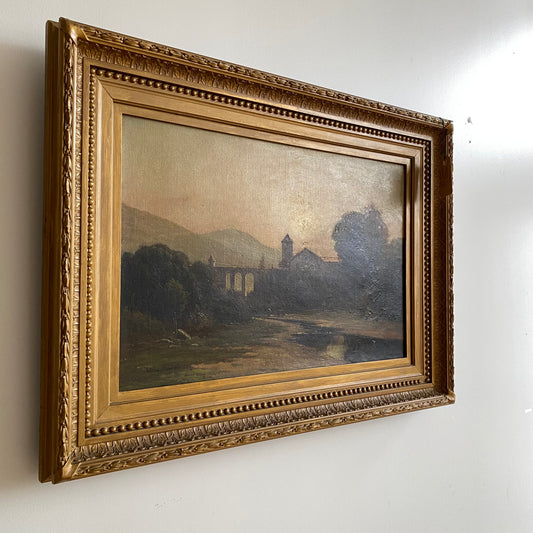 Original Antique Oil Painting, William Paskell, 1885