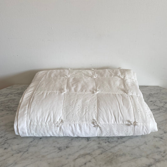 White Cotton Quilt (84 x 66)