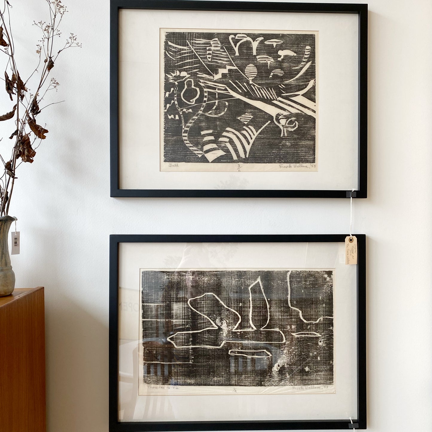 "Bull" : Vintage Original Print by Frank Wallace