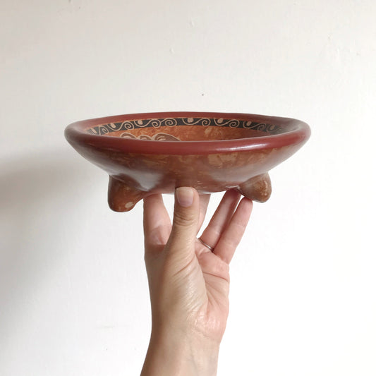 Vintage Clay Butterfly Bowl, Costa Rica