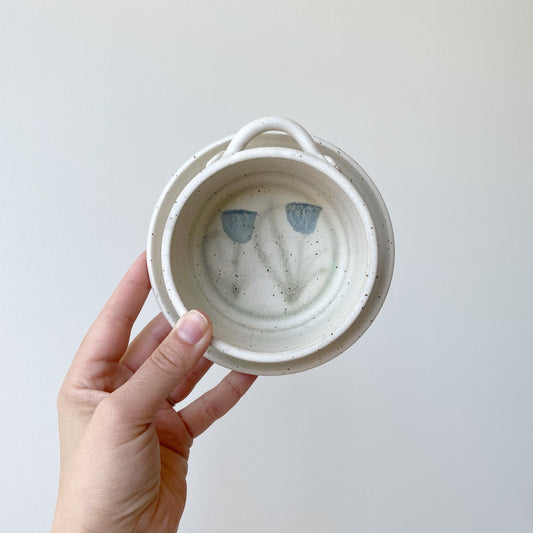 Handcrafted Pottery Dish with Side Loop