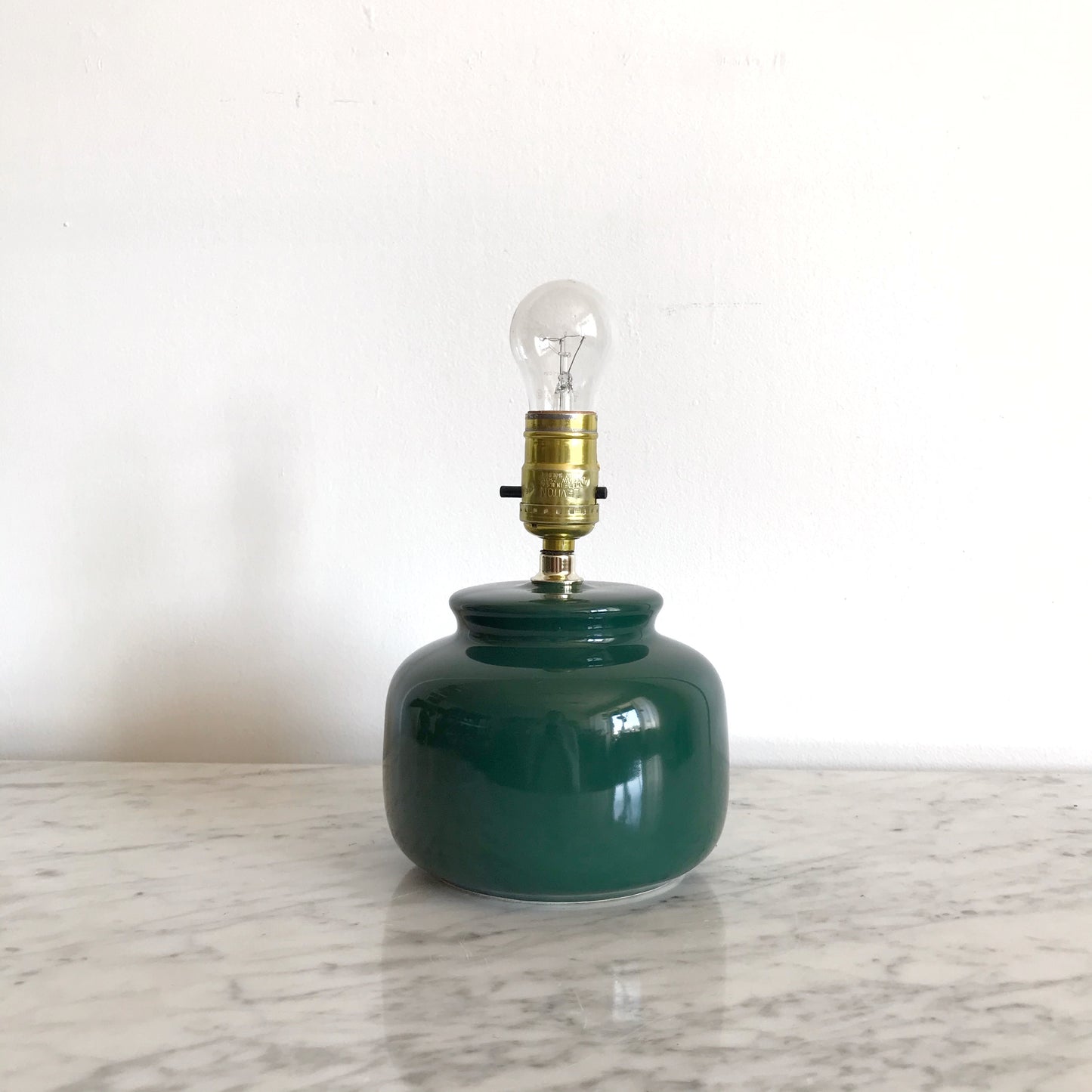 Small Vintage Ceramic Lamp with Shade