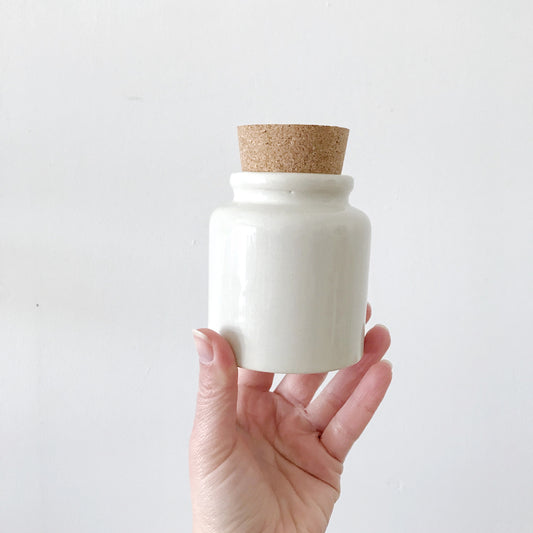 Small Crock w Cork Lid