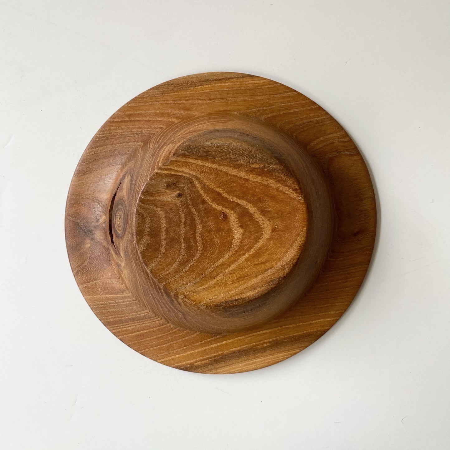 Vintage Sculptural Turned Wood Bowl