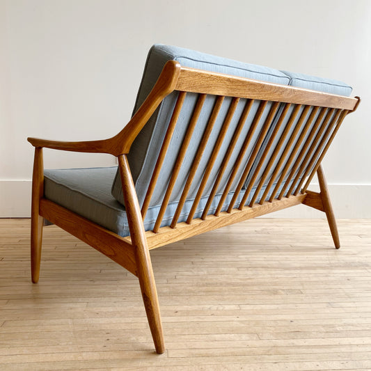 1950's Danish Modern Settee / Loveseat or Chairs, Choose